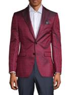 Tallia Orange Medallion-print Suit Jacket