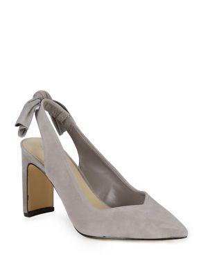 Lord & Taylor Suede Knotted Slingback Heels