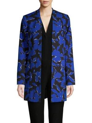 Nipon Boutique Floral-silhouette Longline Jacket