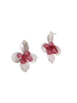 Betsey Johnson Statement Flower Drop Earrings