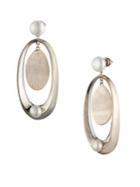 Carolee Goldplated & 8-10mm Freshwater Pearls Orbital Drop Earrings