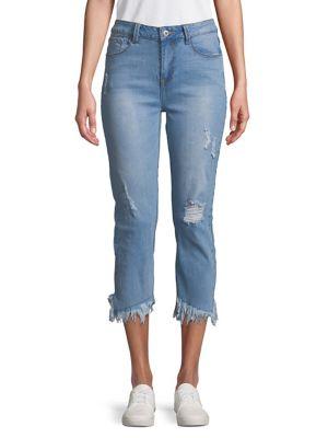 C & C California Slanted Frayed Hem Riley Jeans