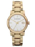 Burberry Check Stamped Stainless Steel Watch/goldtone