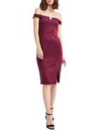 Miss Selfridge Off-the-shoulder Scuba Pencil Dress