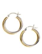 Lord & Taylor Sterling Silver Twist Hoop Earrings