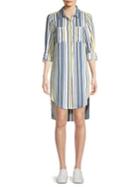 Jones New York Striped High-low Shirtdress