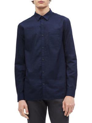 Calvin Klein Single-pocket Indigo Workwear Shirt