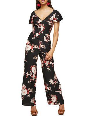 Miss Selfridge Floral Cape Jumpsuit