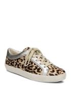 Sam Edelman Britton 2 Leopard Print Calf Hair Sneakers