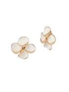 Robert Lee Morris Collection Soft Spoken Crystal Flower Clip-on Earrings