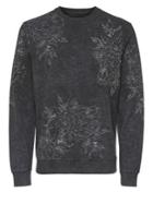 Only And Sons Floral-print Cotton Sweater