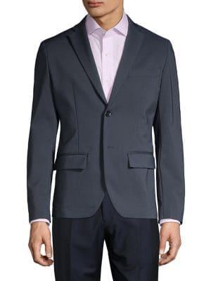 En Thread Notch Lapel Cotton-blend Sportcoat