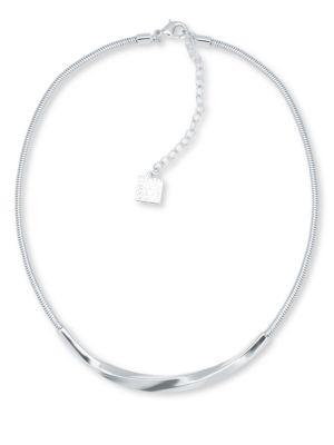 Anne Klein Silvertone Twist Collar Necklace