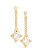 Kate Spade New York Gold-plated Silver And Cubic Zirconia Linear Drop Earrings