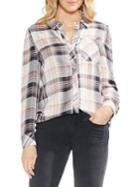 Vince Camuto Menswear Charm Plaid Long Sleeve Top