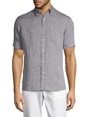 Michael Kors Slim-fit Linen Button-down Shirt