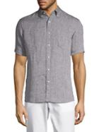 Michael Kors Slim-fit Linen Button-down Shirt