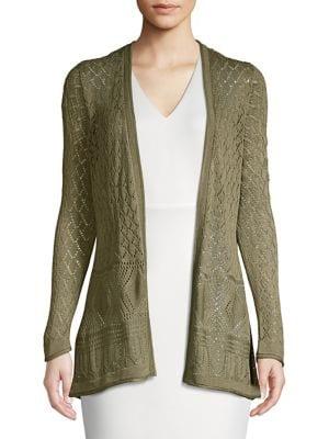 Joseph A Diamond-pattern Pointelle Cardigan