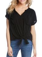 Karen Kane Tie-front V-neck Top