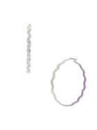 Bcbgeneration Zig Zag Large Hoop Earrings