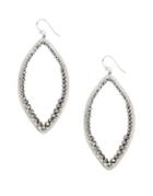 Chan Luu Silver Crystal And Hematite Faceted Drop Earrings