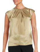 Nipon Boutique Pleated Satin Top
