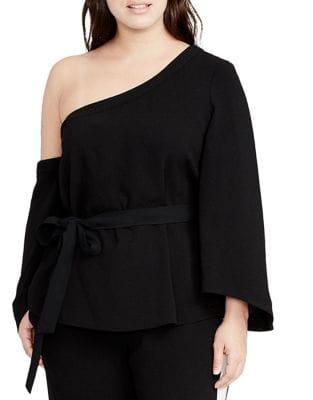 Rachel Rachel Roy Plus Plus One Shoulder Kimono-sleeve Top