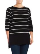 Vince Camuto Plus Striped Knit Tunic