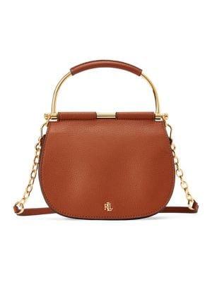 Lauren Ralph Lauren Mini Mason Round Leather Satchel