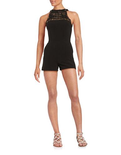 Design Lab Lord & Taylor Woven-accent Romper
