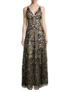 Dress The Population Simone Sequined Lace A-line Gown