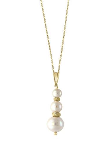 Effy 4.5mm-8.5mm Potato Freshwater Pearls And 14k Yellow Gold Pendant Necklace