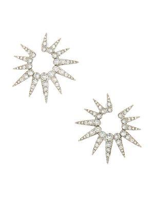 Oscar De La Renta Sea Urchin Small Crystal Earrings