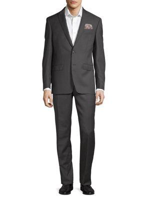 Tallia Orange Tonal Pindot Wool Suit