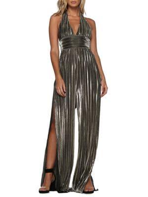 Tiger Mist Crystal Metallic Jumpsuit