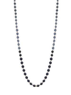 Givenchy Silvertone And Crystal Strand Necklace