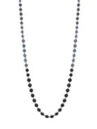 Givenchy Silvertone And Crystal Strand Necklace