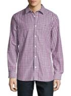 Calvin Klein Long-sleeve Printed Classic-fit Button-down Shirt
