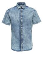 Only And Sons Acid Wash Denim Shirt