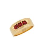 Lord & Taylor Garnet And 14k Yellow Gold Ring