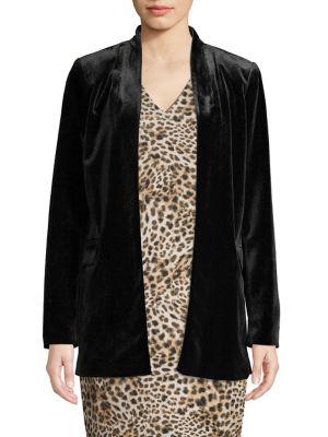 Calvin Klein Open-front Velvet Jacket