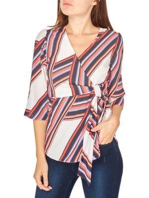 Dorothy Perkins Stripe Wrap Top