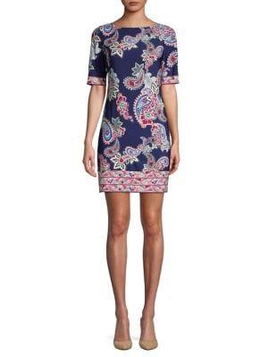 Eliza J Petite Printed Jersey Dress