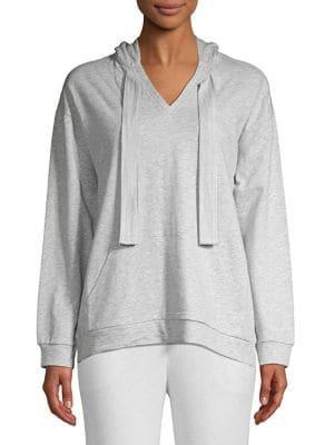 Lord & Taylor Self-tie Cotton Hoodie