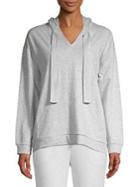 Lord & Taylor Self-tie Cotton Hoodie