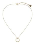 Laundry By Shelli Segal Crystal Small Circle Pendant Necklace