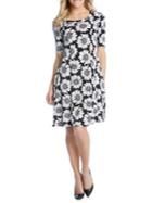 Karen Kane Daisy-print A-line Dress