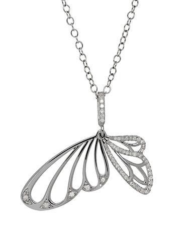 Lord & Taylor Diamond Butterfly Pendant Necklace