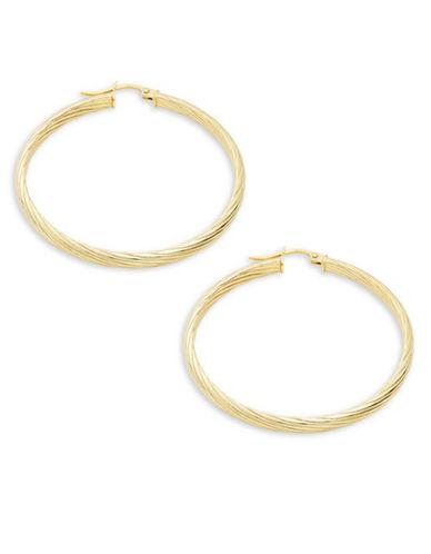 Lord & Taylor 18k Gold Coated Hoop Earrings