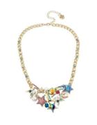 Betsey Johnson Celestial Star Cluster Frontal Necklace